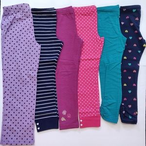 NWOT Circo Genguine Kids from Oshkosh Girls Size 5T Lot 6 Pairs Leggings Pants